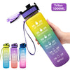 1L Plastic Water Bottle Tritan Frosted Gradient Bouncing Water Bottle Sports Water Bottle Space Cup Travel Mug