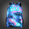 Starry Night Light Children's Backpack Oxford Cloth Print Backpack Middle School Girls' School Bag