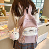 Fresh Contrast Color Student Bag New Summer Trend Early High School Girl Backpack Nylon Cloth Light Weight School Bag