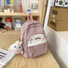 Fresh Contrast Color Student Bag New Summer Trend Early High School Girl Backpack Nylon Cloth Light Weight School Bag