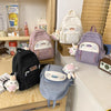 Fresh Contrast Color Student Bag New Summer Trend Early High School Girl Backpack Nylon Cloth Light Weight School Bag