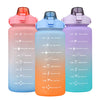 2L Sports Bottle Time Scale Space Cup Outdoor Portable Water Bottle Gradient Water Cup Water Bottle