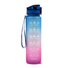 1L Plastic Water Bottle Tritan Frosted Gradient Bouncing Water Bottle Sports Water Bottle Space Cup Travel Mug